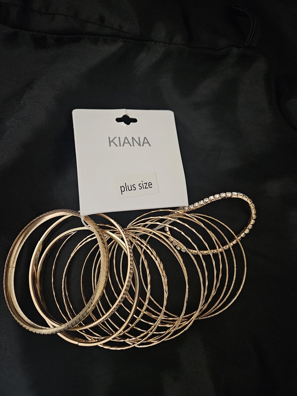 Gold Tone Multi-Bangle Bracelet Set - Plus Size